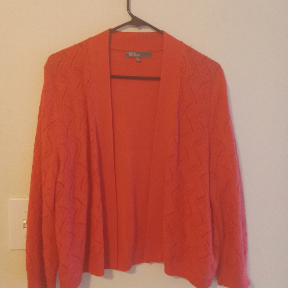 89th and Madison red cardigan sweater.